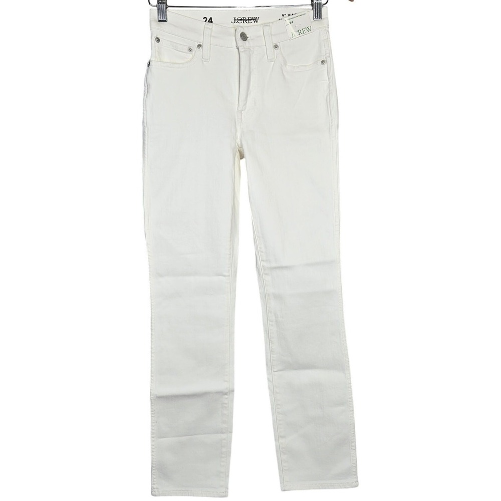 J. Crew 9" vintage slim-straight jean in white wash 24 NWT